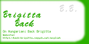 brigitta back business card